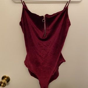 Burgundy Body Suit